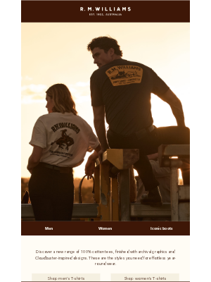 R.M.Williams - New: Cloudbuster graphic tees