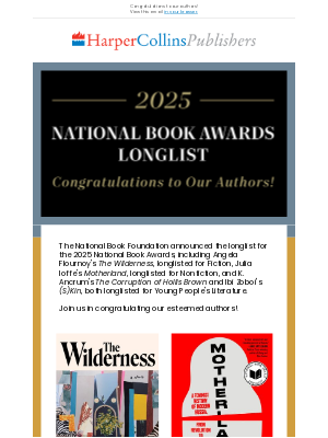 HarperCollins - Read four acclaimed books longlisted for the National Book Awards