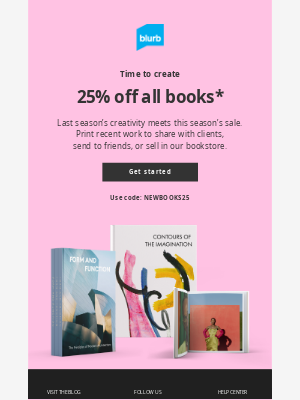 Blurb - 25% off all books is on now!