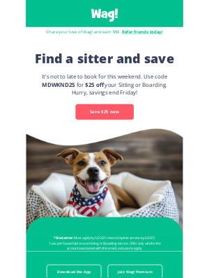 Wag - Apply $25 savings now