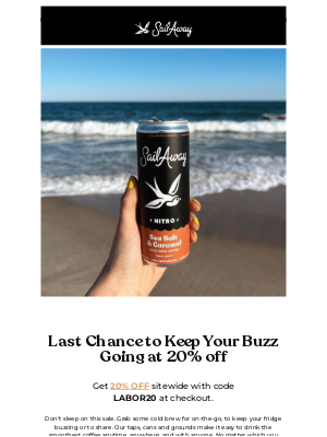 Sail Away Coffee Co. - ⌛ Final Hours >> 20% off sitewide