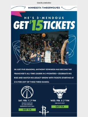 Minnesota Timberwolves - Celebrate Ant With $15 Tickets!