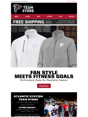 Atlanta Falcons - Activewear Fit For Your New Years Goals!