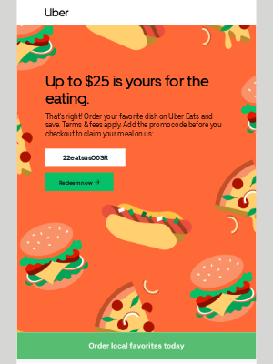 Uber - Get your first order for up to $25 less