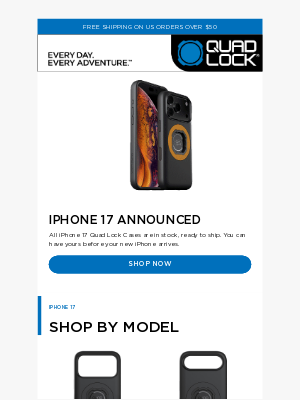 Quad Lock - iPhone 17 Quad Lock Cases Shipping Now!