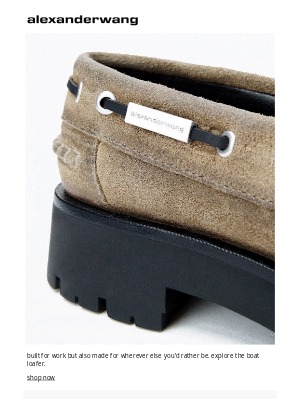 Alexander Wang - a boat loafer that does it all.