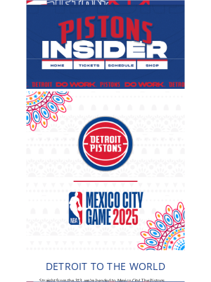 ¡SOMO LOS PISTONS! We're headed to Mexico City...