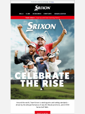 Srixon - Celebrate the Rise of Team Srixon