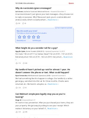 Quora - Why do narcissists ignore messages?