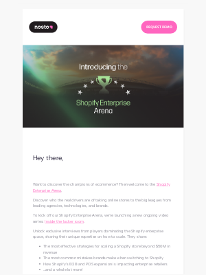 Nosto - Introducing the Shopify Enterprise Arena