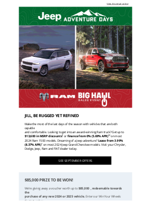 RAM (Canada) - JILL, your luxurious adventure starts now