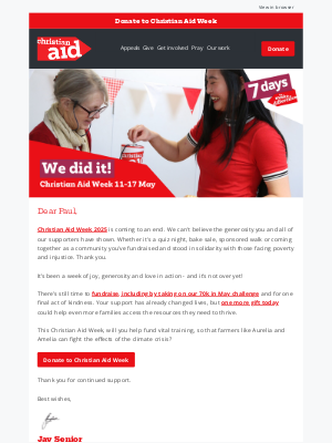 Christian Aid (United Kingdom) - Christian Aid Week is ending but the fun doesn't have to