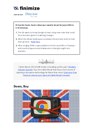 Finimize - 👀 Google vs. the UK