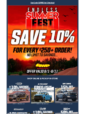 4WD Hardware - ⏳ FINAL HOURS! Save 10% on Every $250+ Order