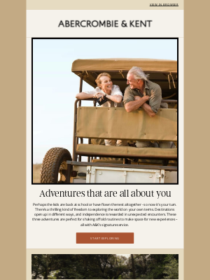 Abercrombie & Kent (United Kingdom) - 3 adventures that are all about you