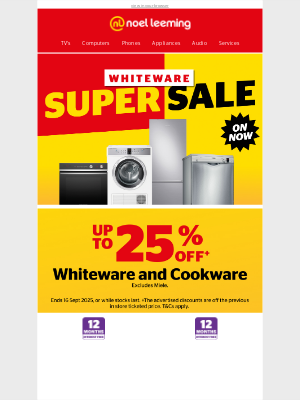 myNoelLeeming (New Zealand) - Whiteware Super Sale is on now!