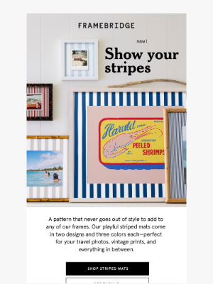 Framebridge - Meet our new, playful striped mats
