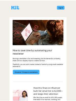 ConvertKit - How to save time by automating your newsletter