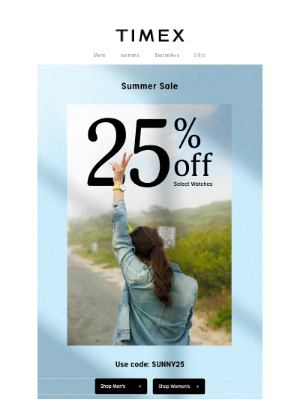 Timex - Shop 25% OFF | Don't Miss This Summer Sale!