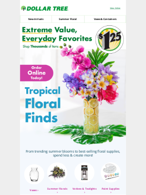 Dollar Tree - WOW florals. WOW prices.