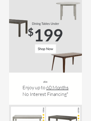 Wait What? Quality Dining Tables Under $199?