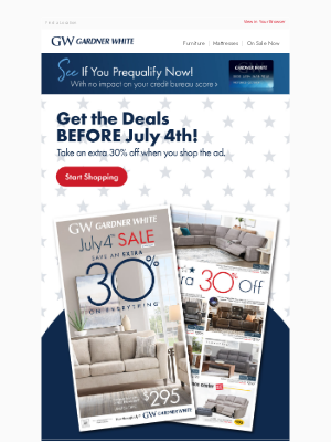 Gardner-White - John, your weekly ad is here!
