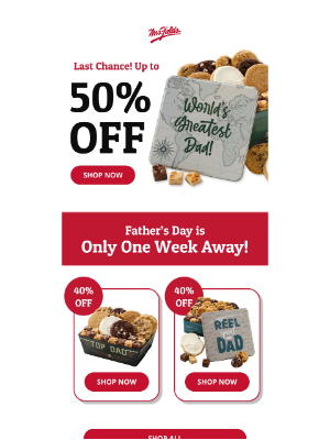 Mrs. Fields - Surprise Dad with Something Sweet 🍪