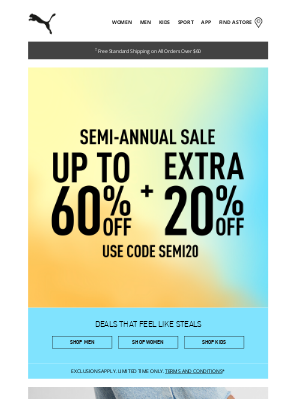 PUMA USA - Up To 60% Off + EXTRA 20% Off