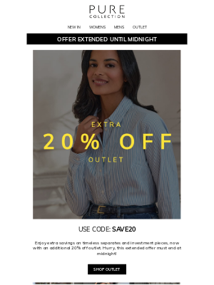 Pure Collection (United Kingdom) - Extended Until Midnight | Extra 20% Off Outlet