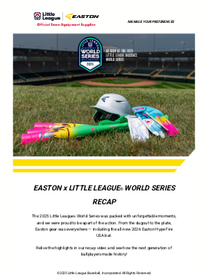 Easton Slowpitch - Easton x Little League World Series Recap Video