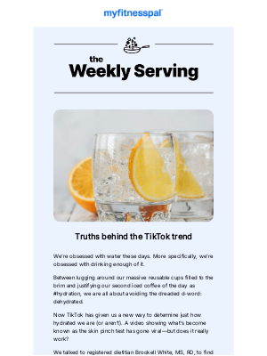 MyFitnessPal - Can the skin pinch test indicate dehydration? 🤏