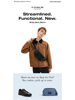 Coach Outlet - Father's Day gifting? Easy.