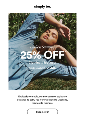 Simply Be (United Kingdom) - 25% OFF your July glow up! ☀️