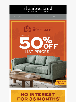 Slumberland Furniture - Get cozy and save big! Fall sale starts TODAY!