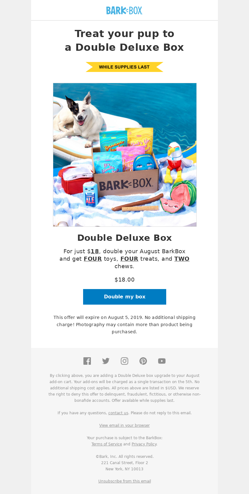 BarkBox - Upgrade your box before time runs out!