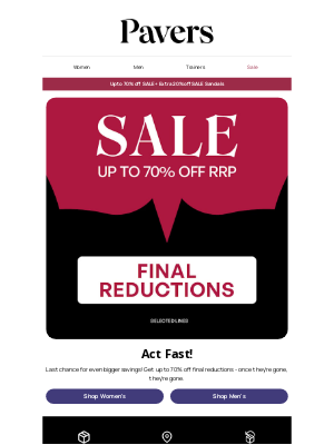 Pavers Shoes (United Kingdom) - SALE ALERT: Final reductions 📢