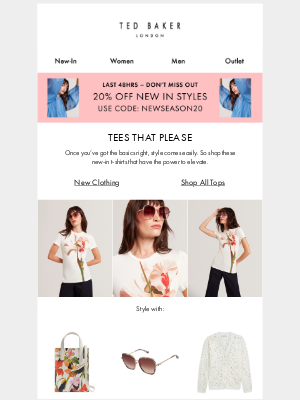 Ted Baker (United Kingdom) - Last 48 Hours: 20% Off New In