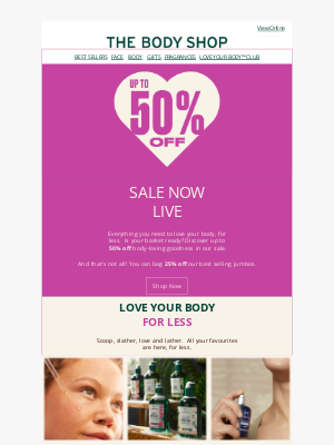 The Body Shop (United Kingdom) - Up to 50% off sale has landed ❤️