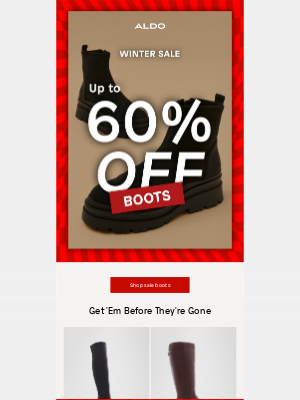 ALDO (CA) - Up to 60% off boots? Yes, please!​