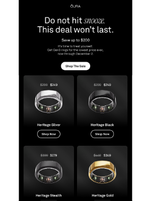 OURA - The gift everyone wants - Now at our lowest price ever