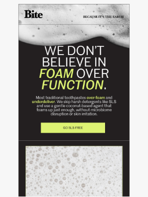 Bite Toothpaste Bits - What the foam?