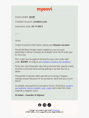 Myoovi - Your £5.00 credit expires in 6 hours