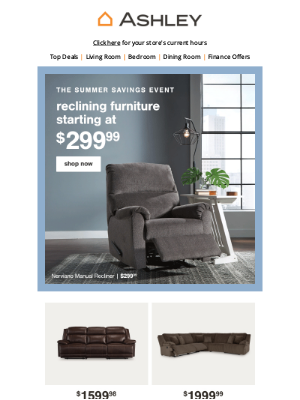 Ashley Furniture Industries - $299 Recliners: Your Sunday Naps Need an Upgrade 😴