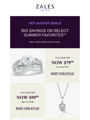 Zales - 🛑 Slow Your Scroll— Hot August Deals Inside!