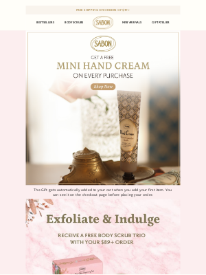 Sabon NYC - A FREE Mini Hand Cream on every purchase! 🎁