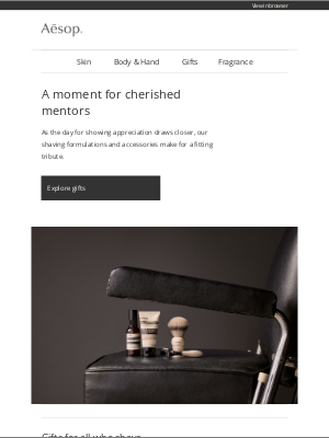 Aesop - Timely gestures for father figures