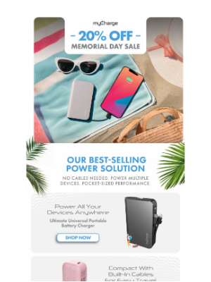 myCharge - Summer Trips Don’t Wait. Neither Does This Deal.