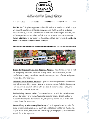 Sweet Maria’s Coffee - 4 Single Origin Espresso Options to Try