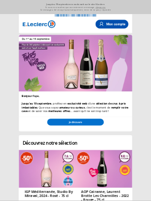 E.Leclerc Drive Draguignan (France) - Foire aux Vins : Prêt à remplir votre cave ? 🍇