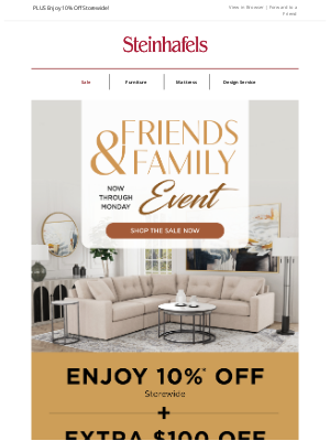 Steinhafels - john Take an EXTRA $100 OFF $999 🎉